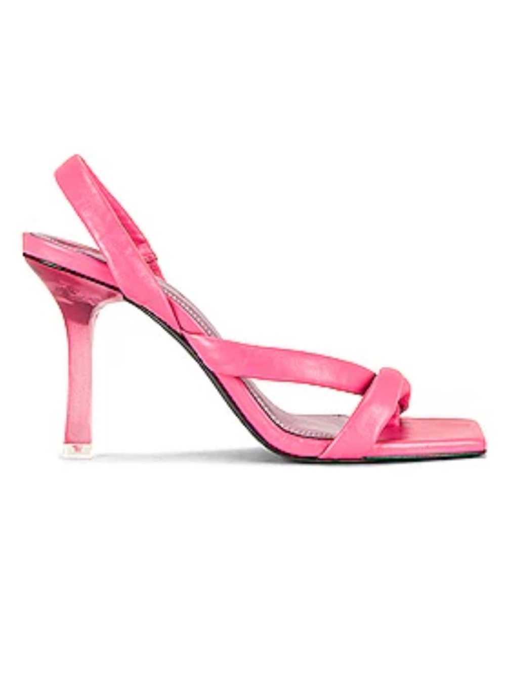 Sleek Pink Strappy Slingback Heels